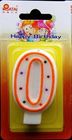 Best-selling Number Candle unique Colorful polka dot number birthday candle With Multi-color edge