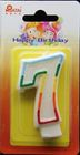 100% Handmade Birthday Number Candle with Rainbow color Edge and Gliter inside