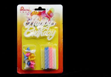 Spiraalvormige Verjaardagskaarsen met Plastic Bloemhouder