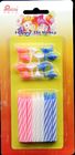 Multi Color Spiral Birthday Candles 100% Paraffin Wax , Party Strip Cake Candles