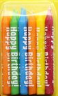 Eco Friendly Novelty Birthday Candles With Happy Birthday White Word Printed