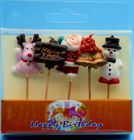 Pretty Christmas Shaped Cute Birthday Candles , Fancy Birthday Cake Candles