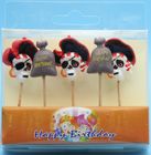 Decorative Pirates Shaped Christmas Candles Plastic Toothpick Holder