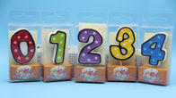 Colorful Children's Birthday Candles Number 0-9 , Custom Cake Candles For Celebrate
