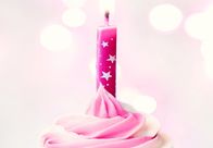 Stars Printed Awesome Birthday Candles , Fancy Cake Candles For Wedding / Holiday