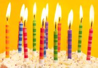 Scheme Color Streak Striped Birthday Candles , Beautiful Custom Birthday Candles