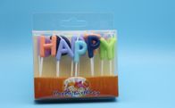 Colored English Letter Birthday Candles , Individual Letter Candles Odorless