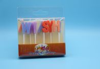Multi Colored Personalised Letter Birthday Candles For Cakes Decoration Eco Friendly