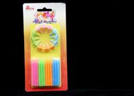 Eco Friendly 24Pcs Simple Swirl Birthday Candles With 4 Colors 12pcs Flower Holder