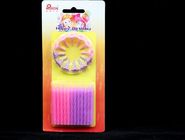 Pink And Purple Color Spiral Cake Candles For Grils Birthday Party Decorative