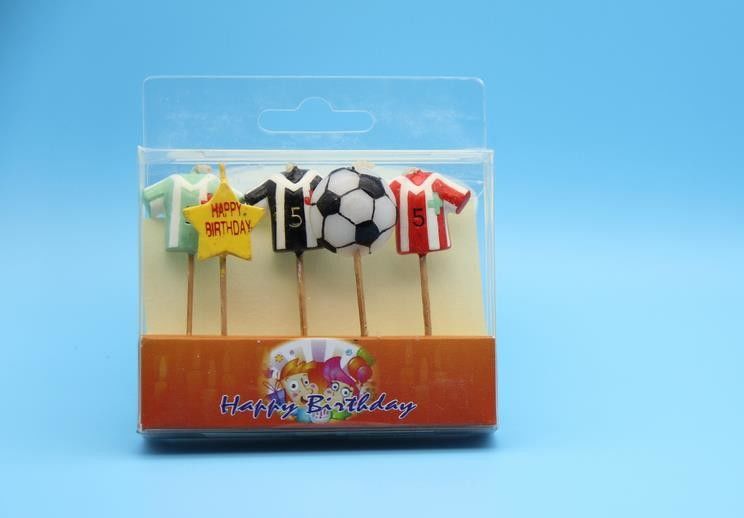 Football Suit Shaped Birthday Candles For Kids Gift Eco Friendly Smokeless